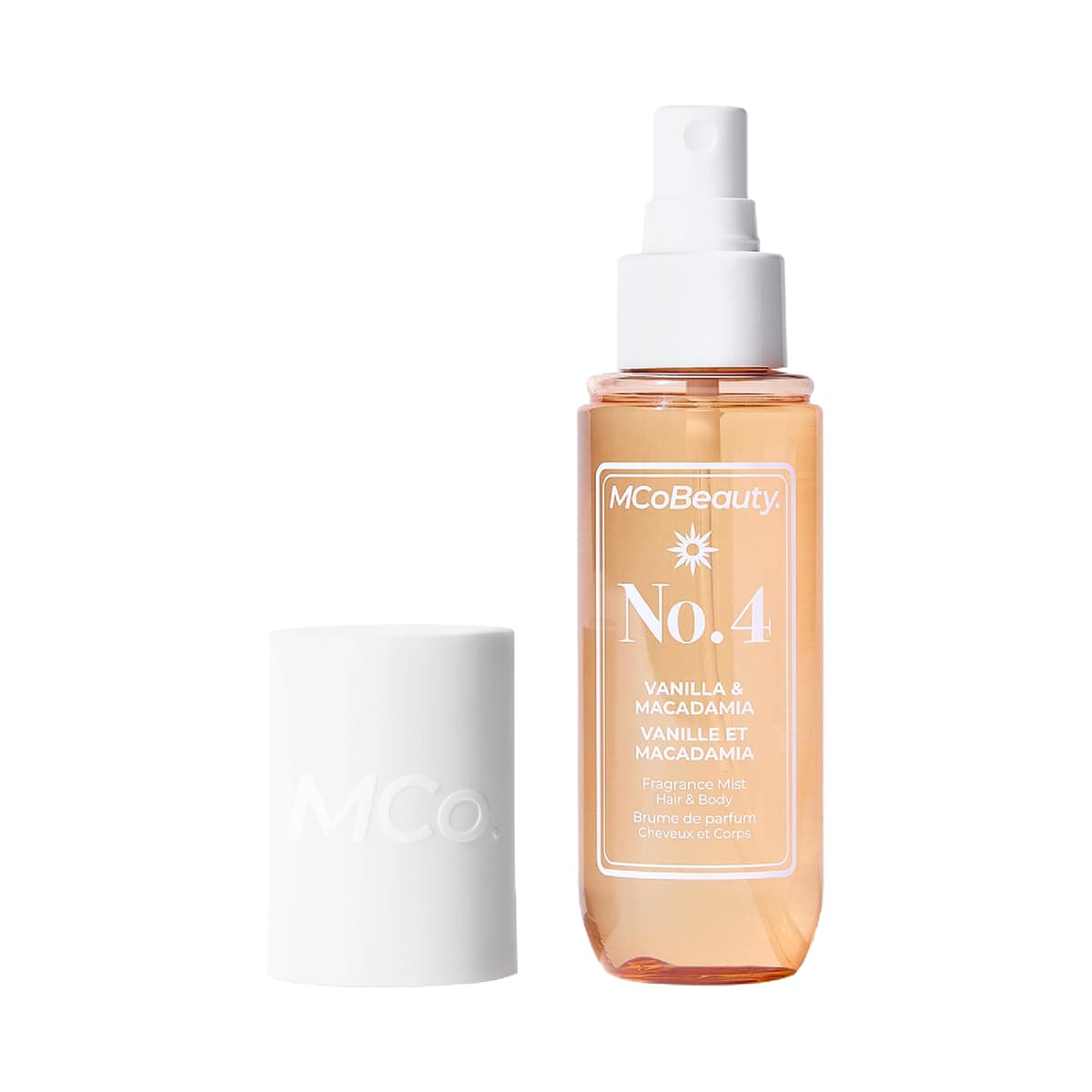 MCoBeauty - Fragrance Mist No.4 - Light Body and Hair Spray - Vanilla and Macadamia - Sweet Scent Perfume Body Mist, Fragrance for Women - 90ml Bottle