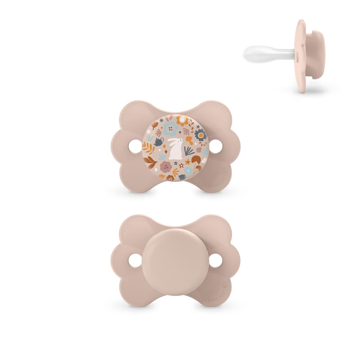 Suavinex, Pack de 2 Chupetes con Tetina Fisiológica de Silicona SX Pro, Tetina Simétrica, Plana y Flexible, para Bebés 6/18 Meses, Respeta el Desarrollo Bucodental, Evita Rozaduras, Wonderland Rosa