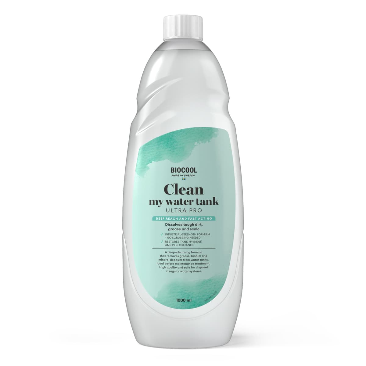 Biocool Clean My Water Tank ULTRA PRO 1000 ml | Intensive Descaler & System Restorer for Heavily Soiled Tanks | Removes Stubborn Limescale, Mineral Build-Up & Biofilm | Motorhome, Caravan & Boat