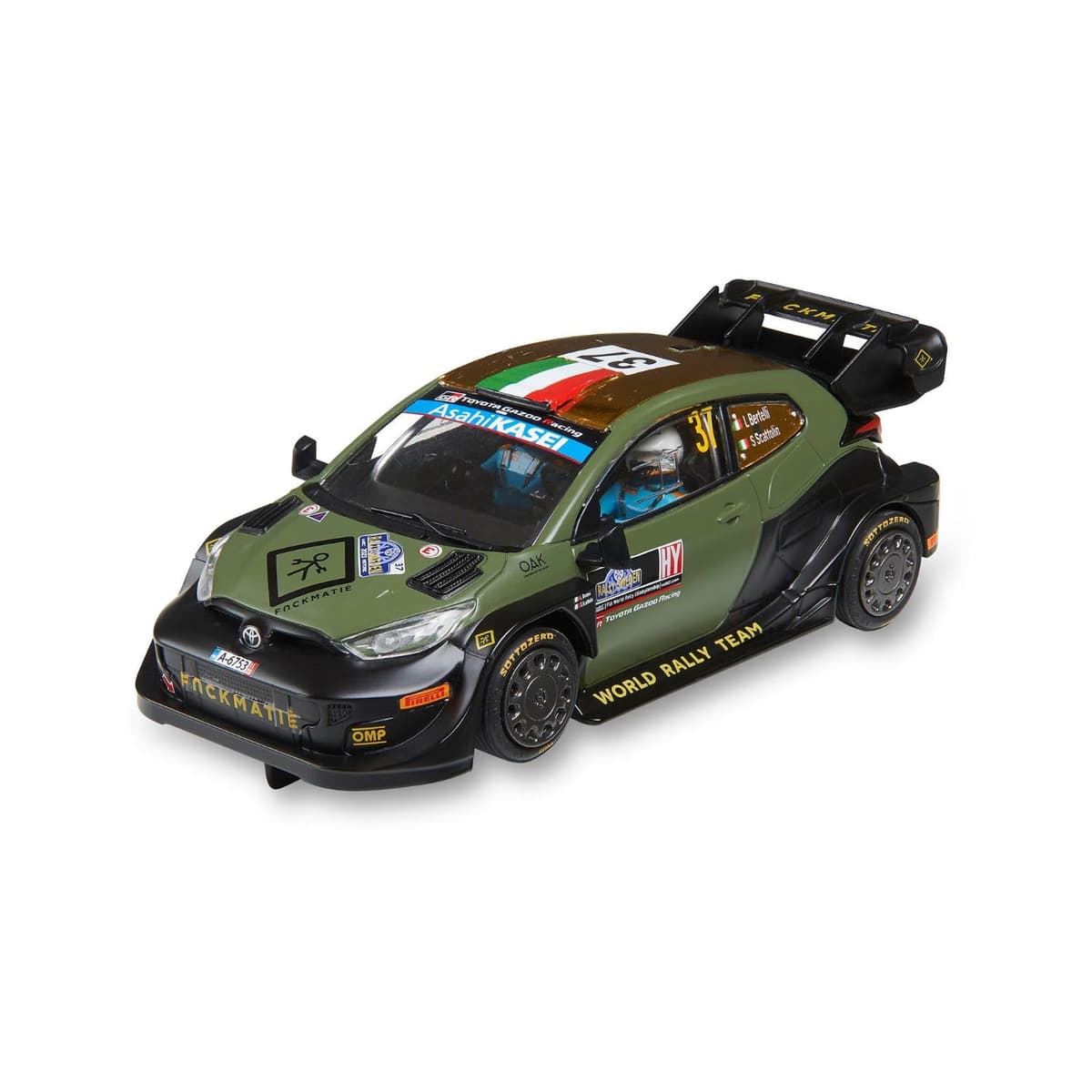 SCALEXTRIC - Vehículo de Carreras Classic - Coche Slot Escala 1:32 (Toyota Yaris WRC - Bertelli)