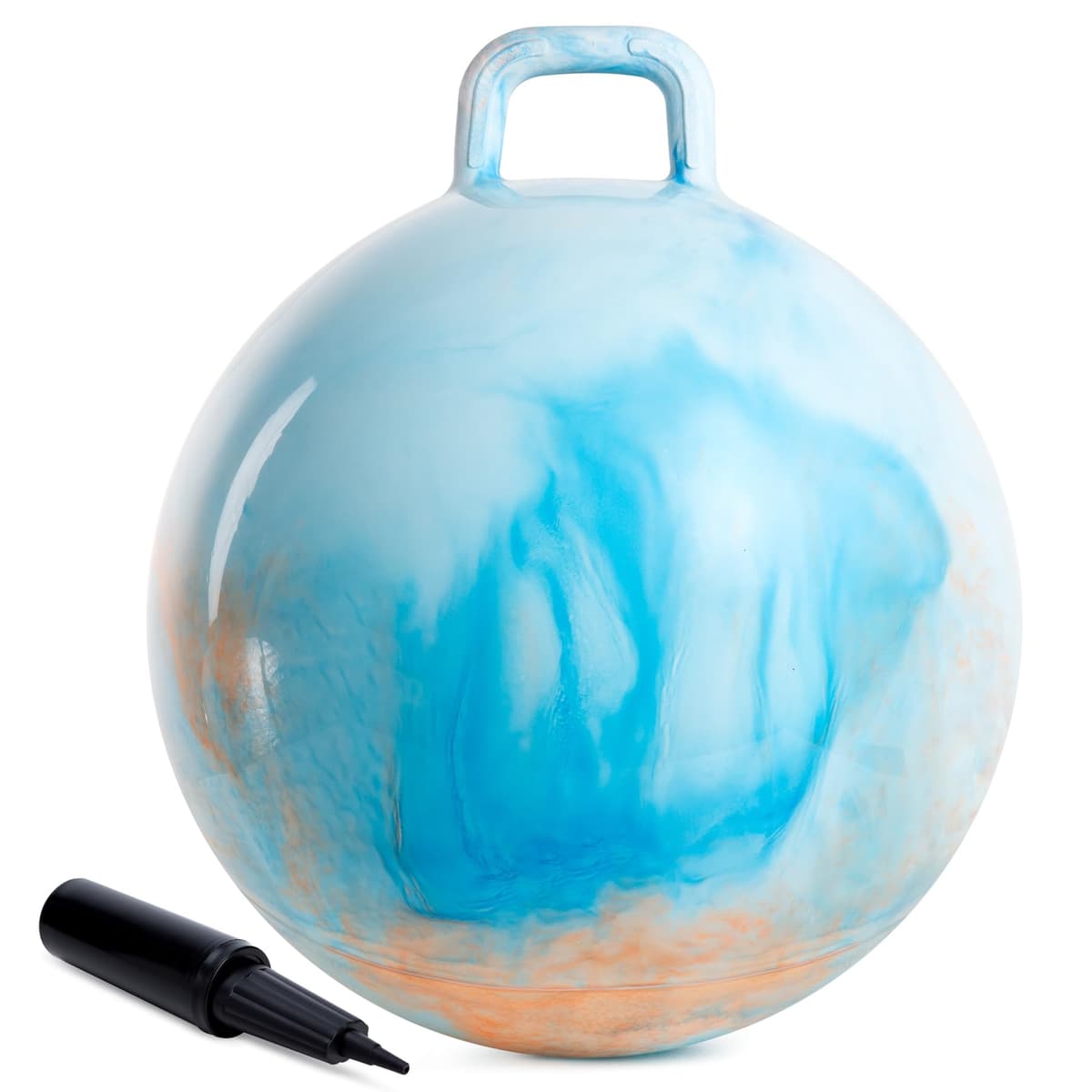 U&C Planet Balones saltarines espaciales de 18 Pulgadas para niños Balón saltarín con asa Balones saltarines inflables Balón saltarín con Bomba para niños y niñas de 3 a 12 años