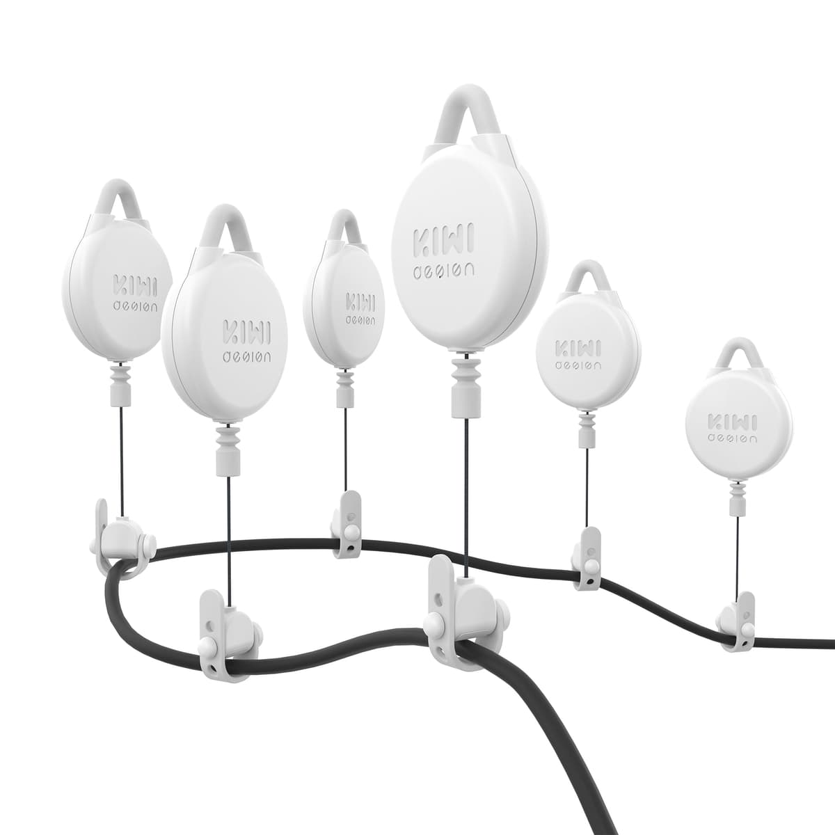 KIWI design Gestión de Cables VR, 6 Paquetes de Sistema de Polea VR Compatible con Quest 3S/3/2/1/HTC Vive/Pro/PSVR/Valve Index VR Accesorios (Blanco)