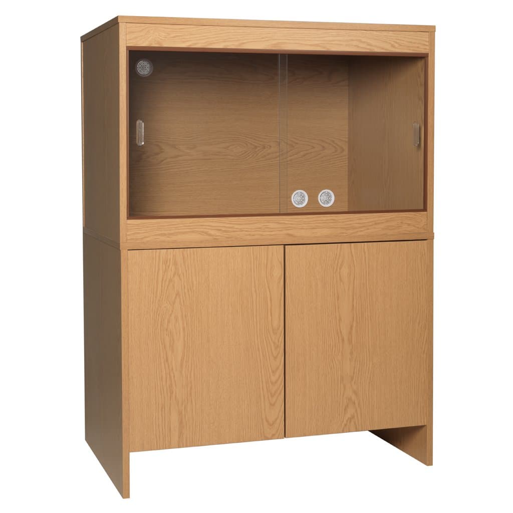 HabiStat - Oak Cabinet - L91 x D61 x H66cm (36 x 24 x 26") - Simple Set Up - Vivarium Accessories - Safely Store Reptile Essentials - Durable Design - Suitable For Vivariums