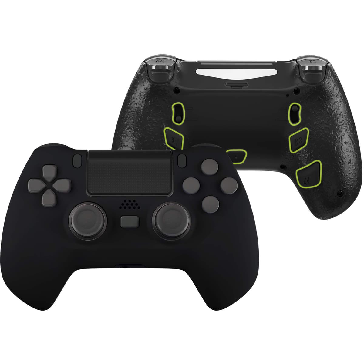 eXtremeRate Decade Tournament Controller(DTC) Actualización Kit para ps4 JDM-040/050/055 Control Actualización Board&Carcasa Ergonómica&Botones Traseros&Gatillos Stops-No Incluye Mando(Negro)