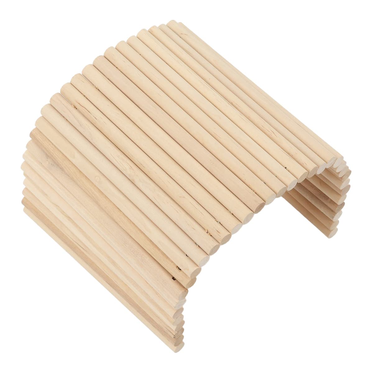 Puente de madera para hámsteres, escondite de madera flexible, juguete masticable para animales pequeños y escalera para cobayas, hurones, conejos, chinchillas y erizos, con constr (20*40CM)