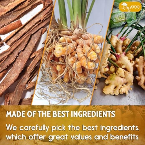 TOG999, Premium 20 Tea Bags Turmeric, Ginger, Cinnamon, 100% Natural, Hand-made Blend of Turmeric, Ginger, and Cinnamon Herbal Tea. Eco-conscious Tea Bags. No Sugar, No Caffeine, No Gluten, Vegan. — view 5