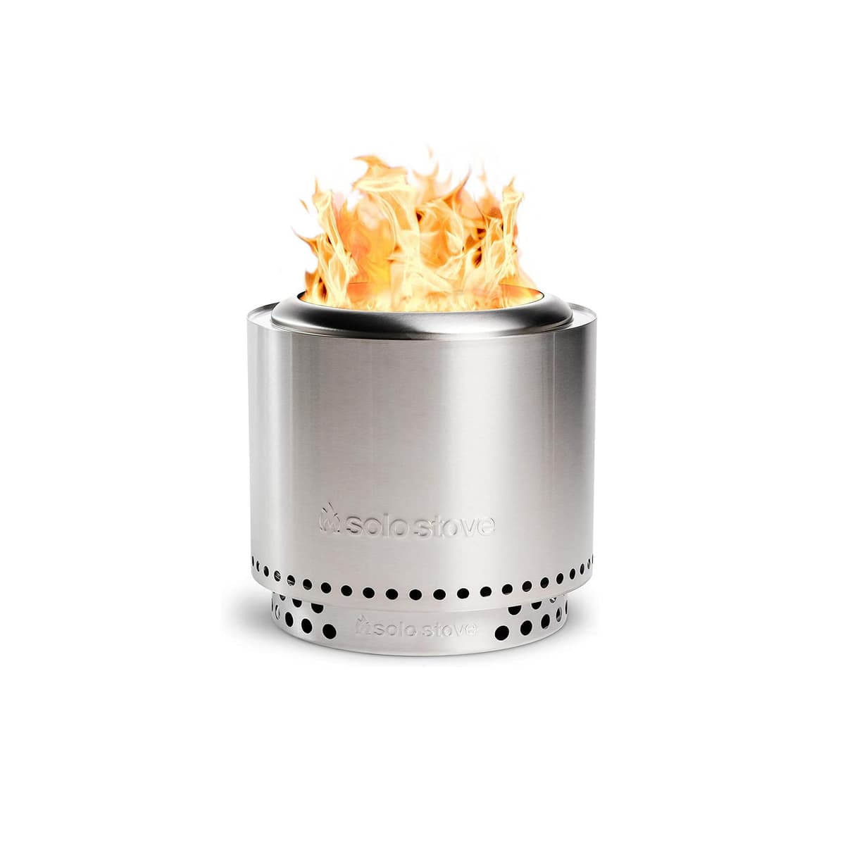 Solo Stove Ranger 2.0 with Stand, Smokeless Fire Pit | Fire Pits for Garden Wood Burning Fireplaces with Removable Ash Pan, Portable Outdoor Firepit - Stainless Steel 38 x 41,5 cm, 7,3 kg