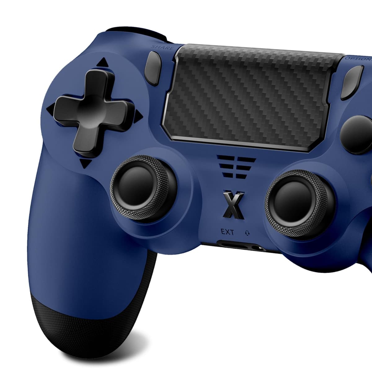 Suoxiom Wireless Controller for PS4, Game Controller for P4/Slim/Pro/PC, Bluetooth Gamepad Joystick with Vibration Touch Panel, Upgraded Six-Axis Sensor, 3.5mm Audio Jack(Midnight Blue)