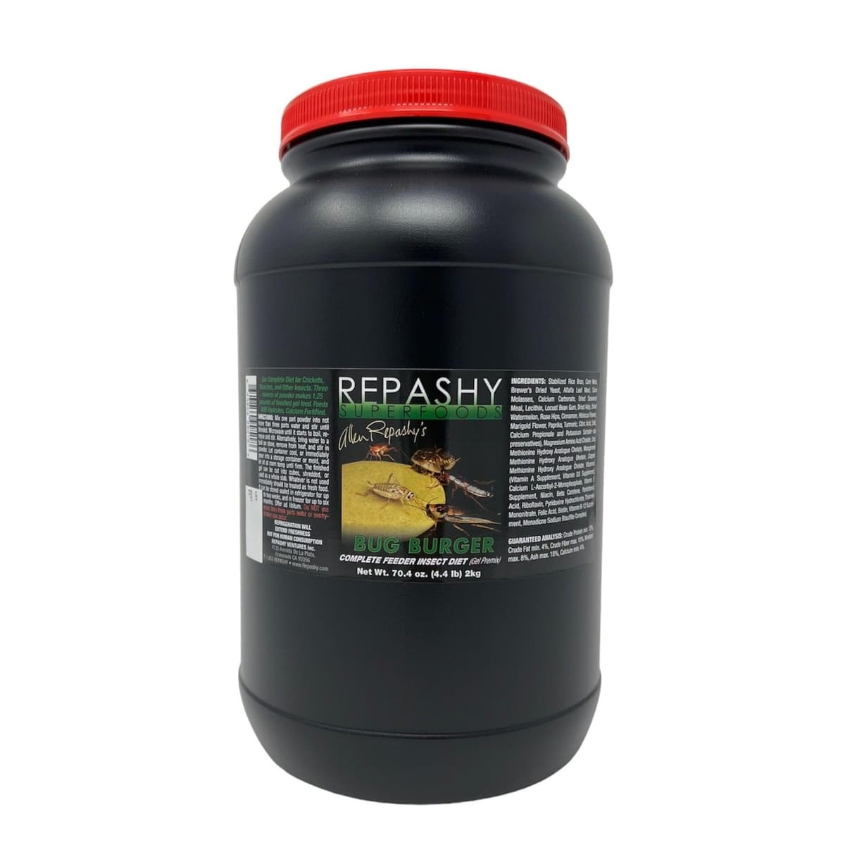 Repashy Bug Burger 70.4 oz (4.4 lb) 2kg - Complete Insect Diet - Keep Feeder Insects Alive Longer