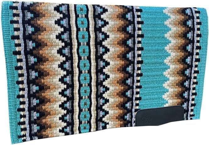 Western Show Saddle Pad/Blanket for Horses - Handmade Wool Saddle Blanket with New Zealand Design, Regular” Thick, Durable & Comfortable for Horse Riding (Hugo_1)