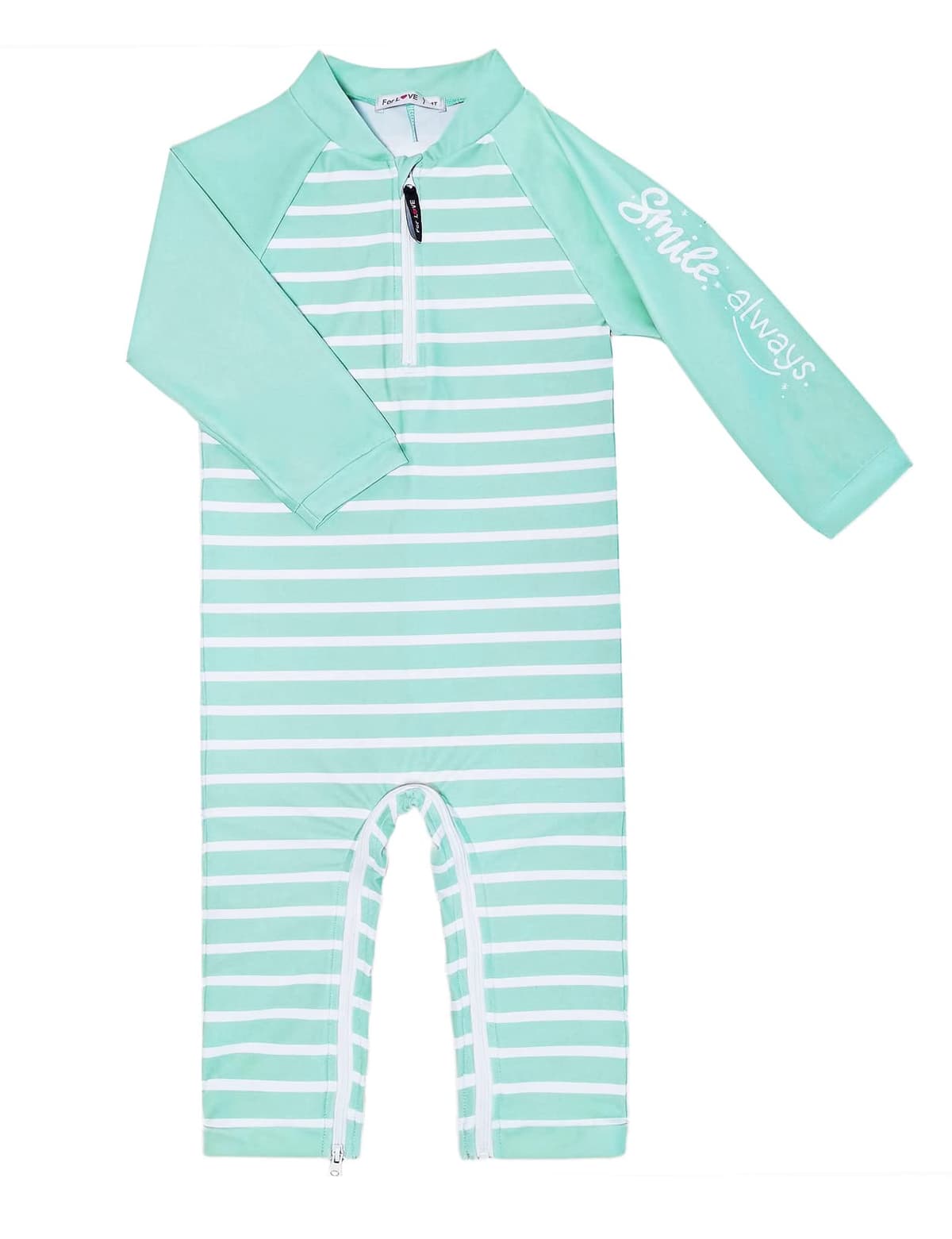 weVSwe Baby Toddler Boy Swimsuit Long Sleeve Baby Swimwear UPF 50+ Sun Protection Rash Guard Swimming Costume with Crotch Zipper 0-3 Years