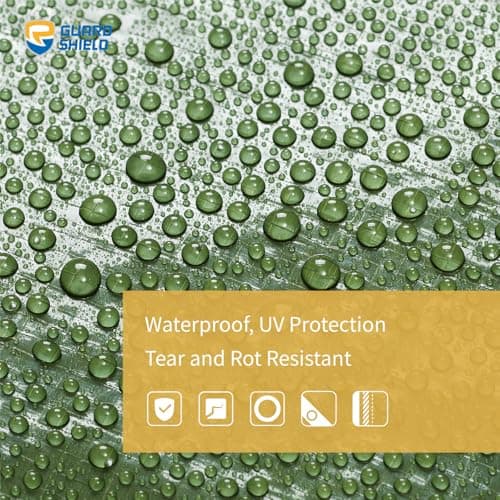 GUARD SHIELD Green Tarp Waterproof 10x12 Feet Medium Duty All Purpose Poly Tarps Cover 7mil — view 2