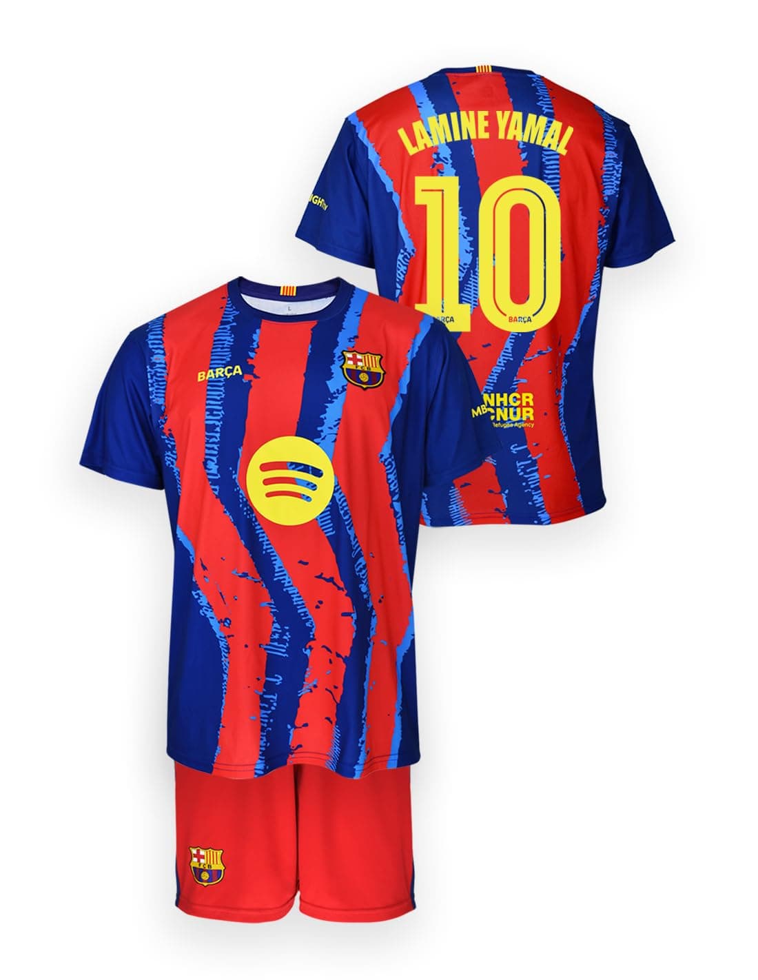 FC Barcelona Cuarta Equipación Niños Temporada 25/26 Conjunto Lamine Yamal Conjunto cuarta equipación FC Barcelona para la temporada 2025-2026. Unisex niños