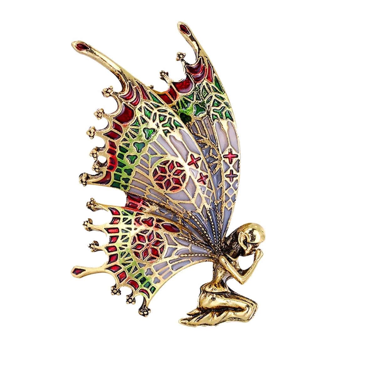 FAIRYGATE Anti Exposure Fixed Brooches Women Unisex Vintage Rhinestone Office Party Brooch Pins Lapel Pin Dress Suit Accessories Boutonniere
