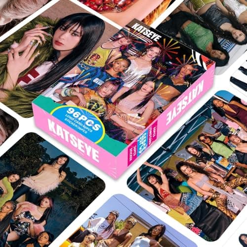 KAT_SEYE Merch 60PCS LOMO Cards + 36PCS Stickers Novel Idol Flash Album Cards Set Mini Merch Photocards Beautiful Chaos Set Gift for Fans Girls Collection Greeting