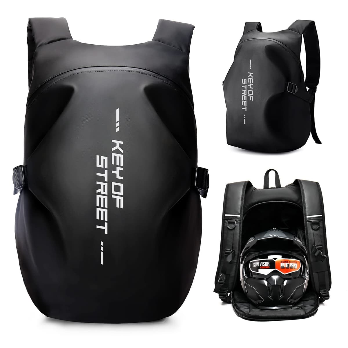 HYC00 Mochilas de Motocicleta para Hombres, Mochila Impermeable para Casco, Accesorios de Motocicleta, Bolsas para Laptop, Mochilas de Viaje, Bolsas Escolares para Estudiantes