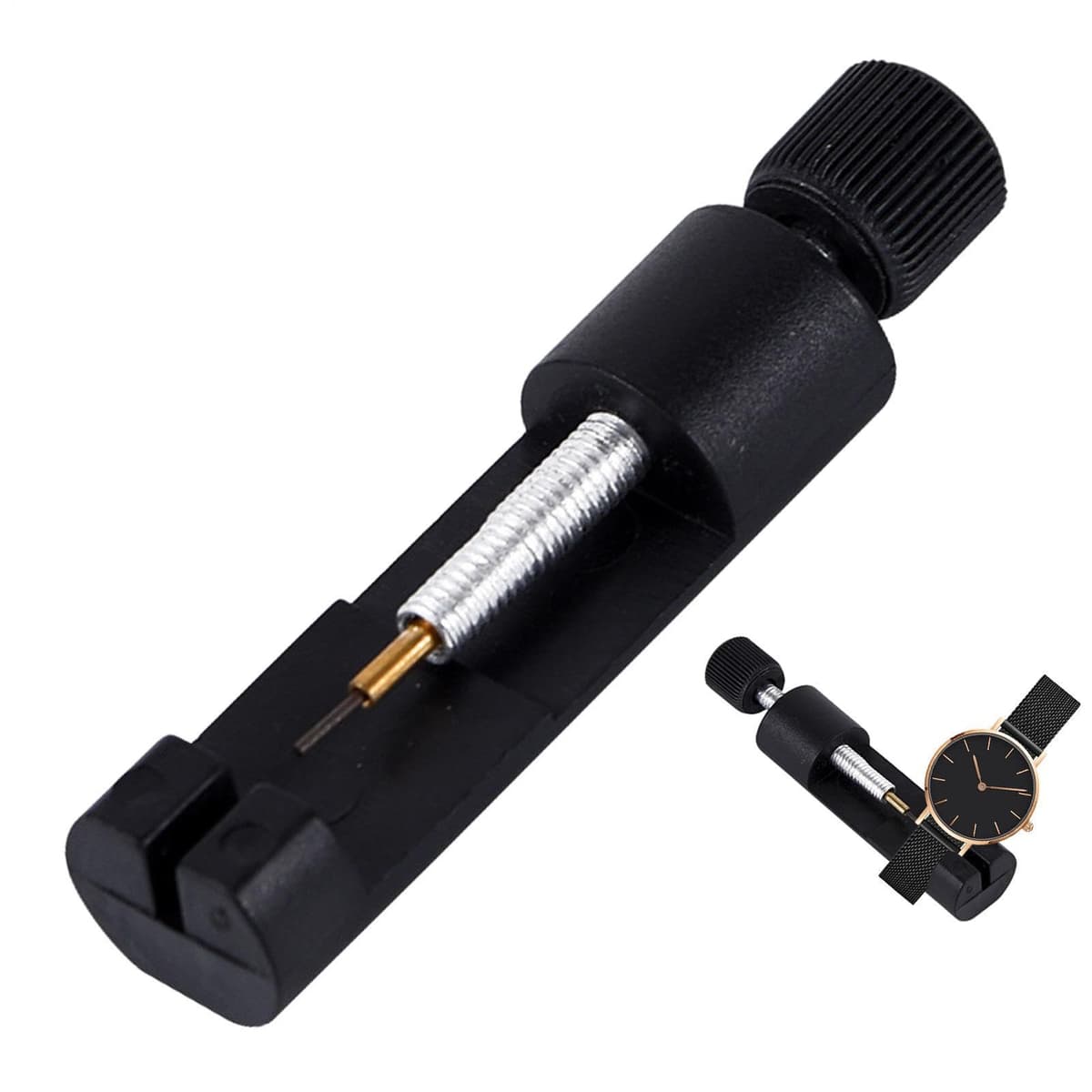 Herramienta De Extracción De Pasadores De Reloj: Kit Profesional De Eliminación De Eslabones De Reloj Con Pasadores De Repuesto | Juego De Herramienta De Ajuste De Eslabones De Cadena De Pulsera De Me