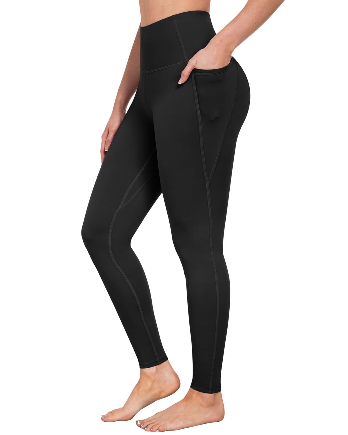 Leggings con bolsillos para mujer, control de abdomen, cintura alta, suaves, para entrenamiento, atletismo, correr, yoga, gimnasio