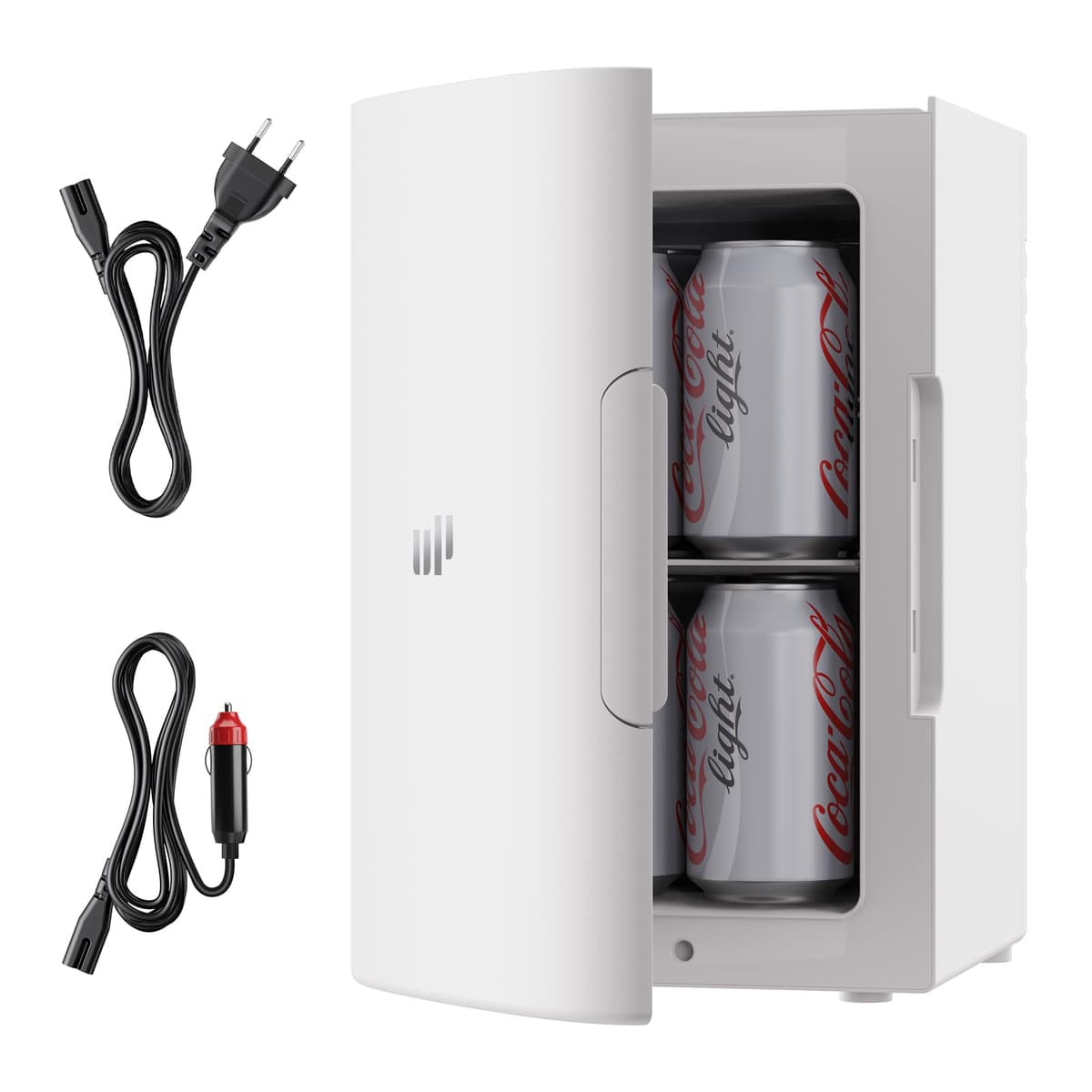 Upstreman Mini Nevera 13 litros, 12V 220V Fridge Portatil para Habitacion Oficina Coche Caravanas Camping, Función Enfriamiento y Calentamiento, para Skincare Red Bull Cosmeticos Coca Cola, TR13