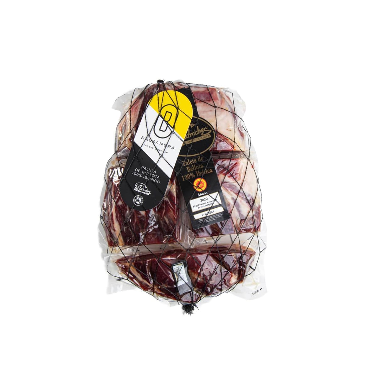 Balsanera Ibérico - Paleta Deshuesada de Bellota 100% D.O. Los Pedroches | Peso aproximado de 2 Kg | Curación de 20 a 30 meses | Presentado al vacío en 4 trozos + huesos al vacío
