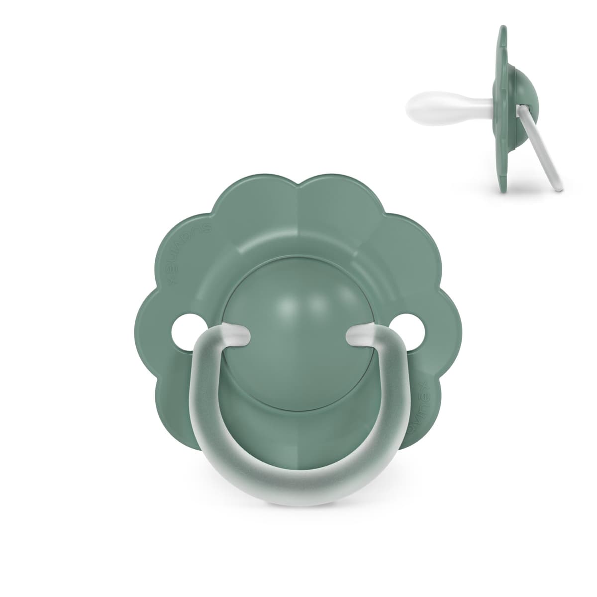 Suavinex, Chupete Bebés 6/18 Meses, con Tetina Fisiológica de Silicona SX Pro, Simétrica, Plana y Flexible, Respeta el Desarrollo Bucodental, con Anilla, Forma que Evita Rozaduras, Wonder Verde Liso
