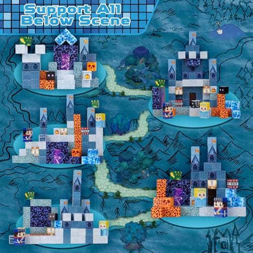 ToyUnited 100PCS Magnetic Blocks - Magnet Building Blocks, Stacking Magents Cubes Toys Blue Castle Set, STEM Montessori Sensory Toys for Kids Boys and Girls Ages 3 4 5 6 7 8 9 10+ Birthday Gifts — view 2