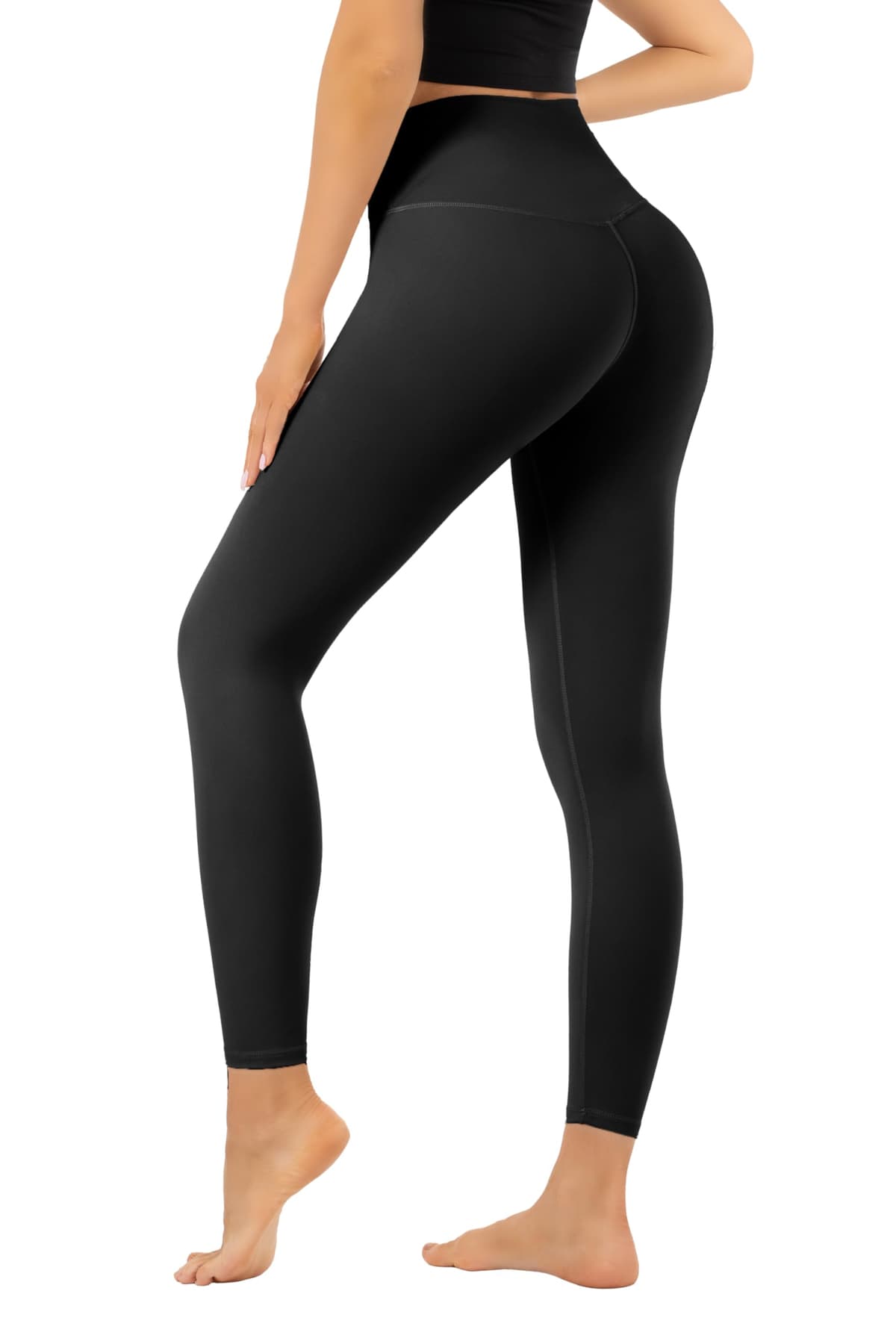 Leggings de cintura alta para mujer, control de abdomen, longitud completa, pantalones de yoga suaves para entrenamiento, atletismo, no se transparentan