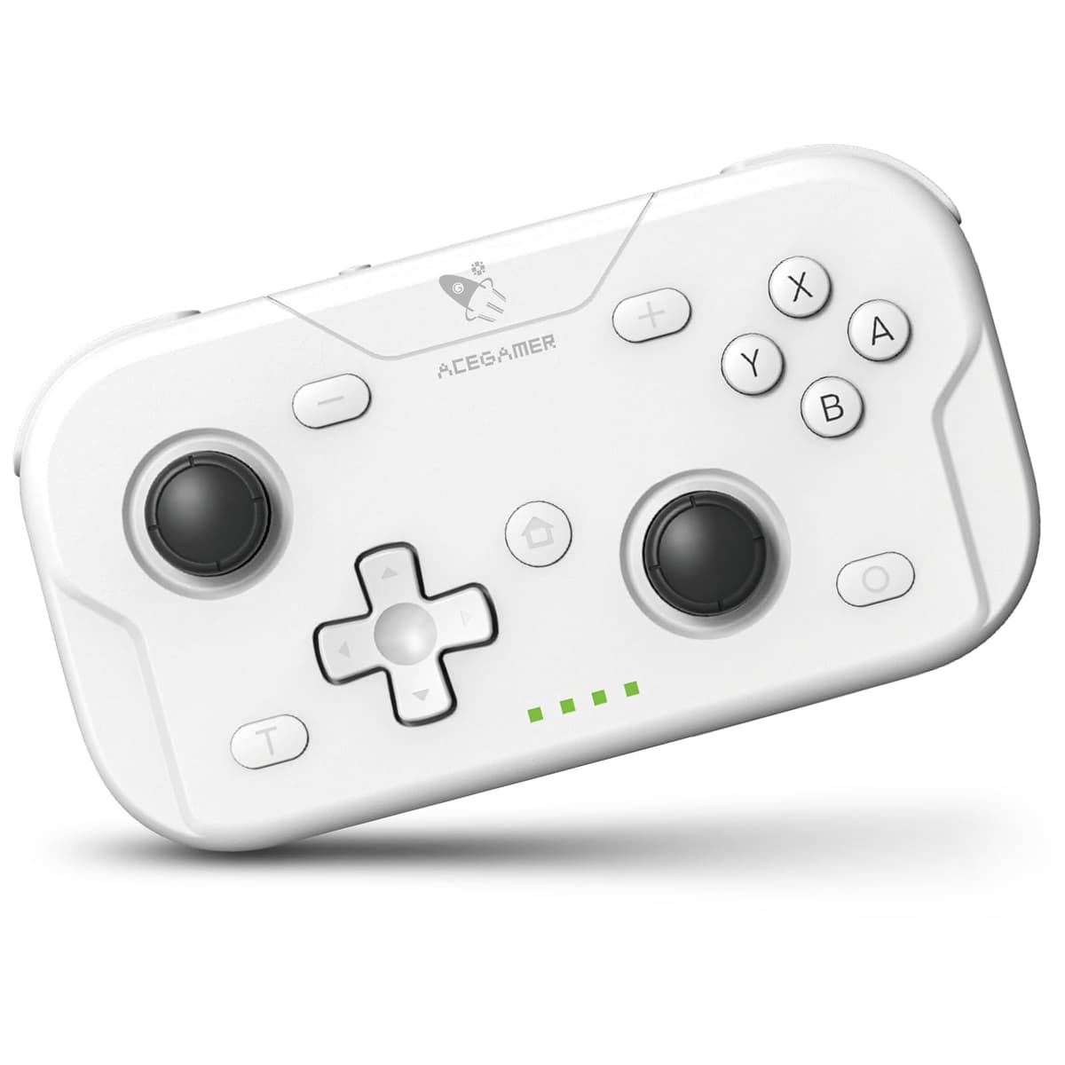 AceGamer Pocket Controller, Mando inalámbrico para Switch/PC/iOS/Android, minicontrolador con Joystick, Turbo, Sensor giroscópico de 6 Ejes y activación con un Solo botón（Blanco）