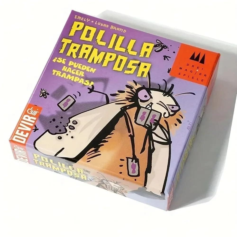 Polilla Tramposa, Juego de Cartas, Juego de Mesa para Niños, Party Game, Juego Rápido para Todas Las Edades y Fiestas