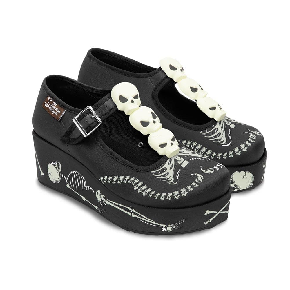 Hot Chocolate Design Chocolaticas Funky Canvas Women's Mary Jane Flat Shoes