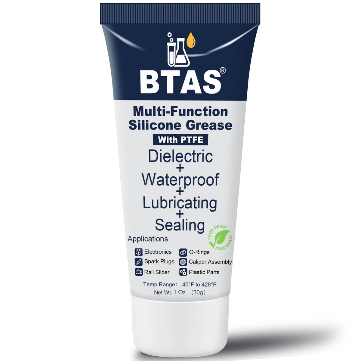 BTAS Dielectric Grease for Electrical Connectors Automotive Spark Plug Boot Battery Terminal Marine Dialectical Electronics Wiring Die Electric Contact Silicone Dialectric Grease 1 Oz 1 Pcs