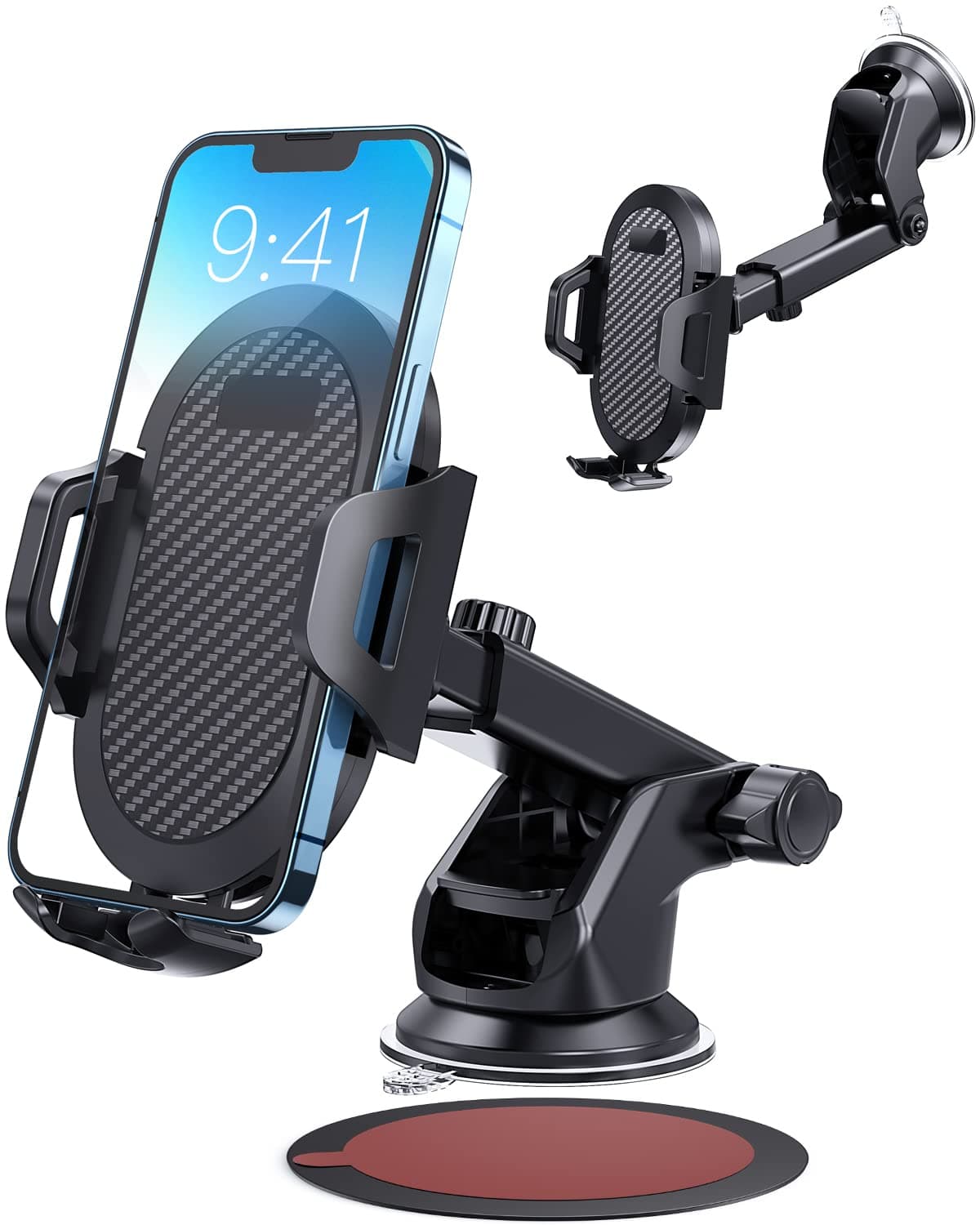 ANCOOLE Car Phone Holder [Strong Suction Cup] Long Arm for Car Windshield Dashboard, Compatible with iPhone 17/16/15/14/13, Samsung Galaxy S25 24 and More