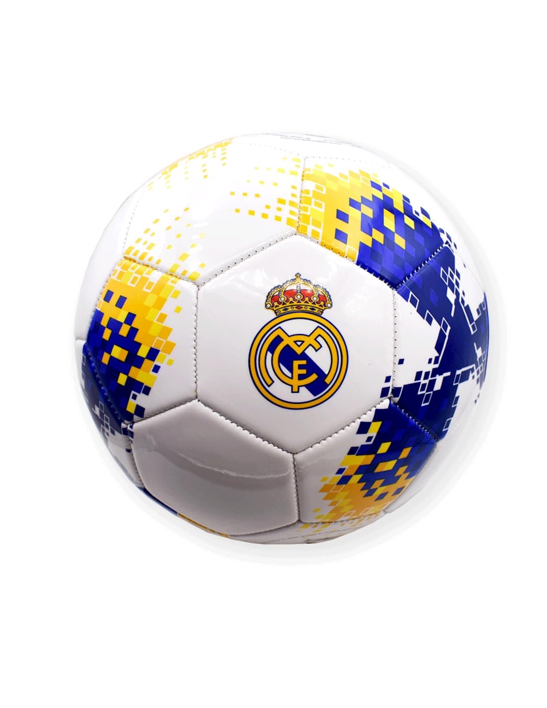 Real Madrid Balón diseño pixelado Talla 5 tamaño Similar al reglamentario Producto Oficial