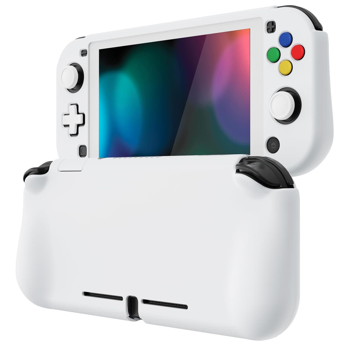 PlayVital ZealProtect Funda Protectora Dura para Nintendo Switch Lite Accesorios Carcasa con Protector de Pantalla & Tapas de Agarre para el Pulgar & Pegatinas de ABXY Dirección Botón