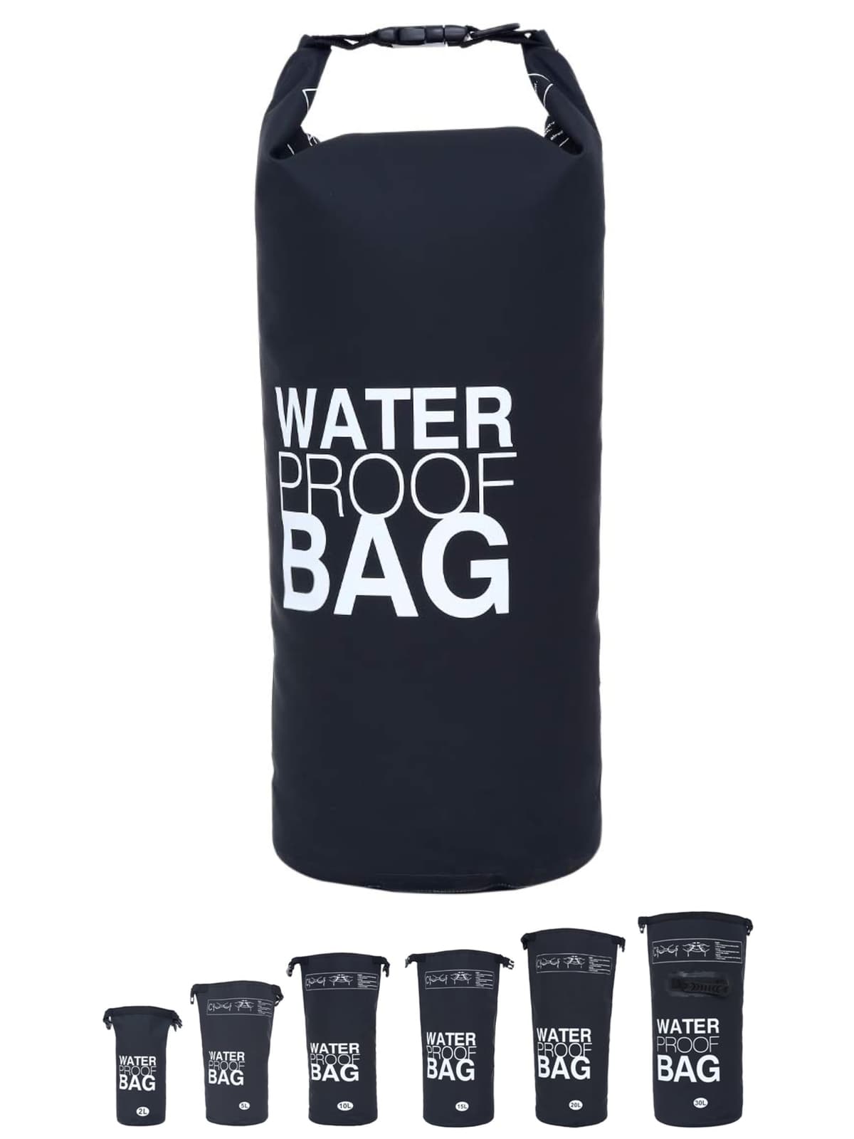 DonDon Dry Bag Bolsa Impermeable 2l, 5l, 10l, 15l, 20l, 30l con Bandolera