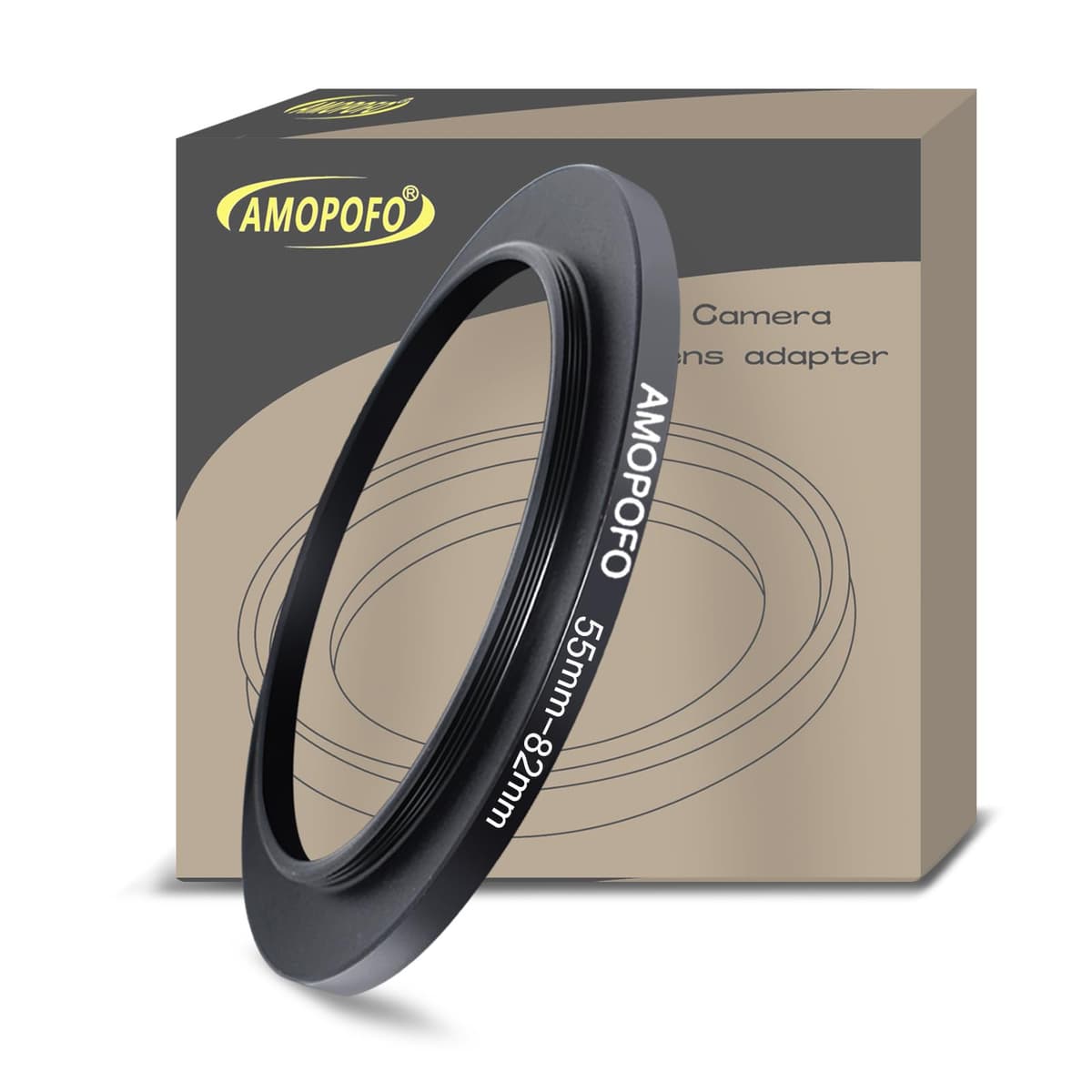 55mm Lens to 82mm Camera Filter Ring,55mm-82mm Step Up Ring For Filters,Made Of CNC Machined aluminum.for 82mm UV,ND,CPL Camera Filter accessories
