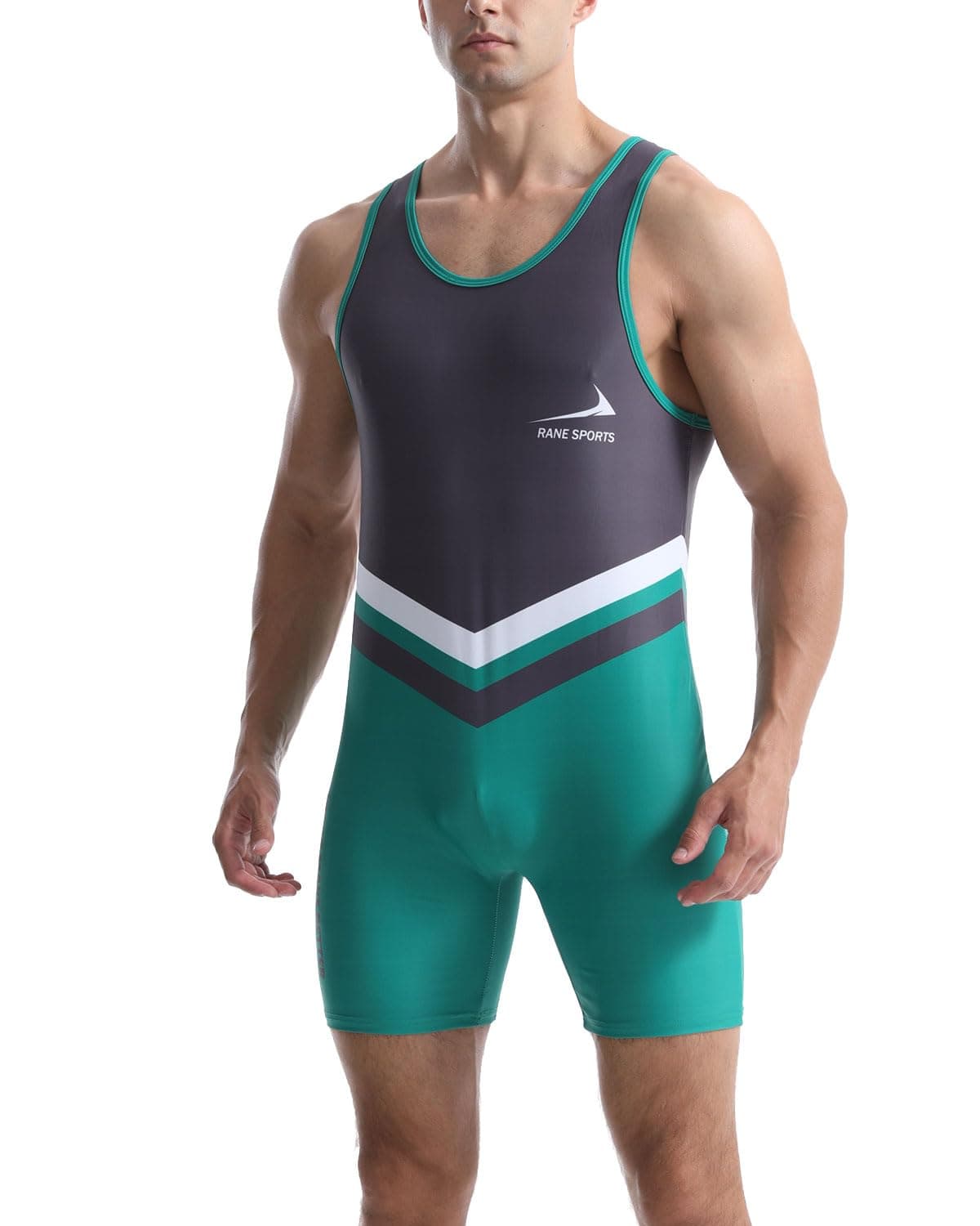 Rane Sports Camisetas sin Mangas de Lucha Libre para hombres, ​traje de lucha libre, camiseta deportiva, mono atlético, levantamiento de pesas, bodysuit de una pieza