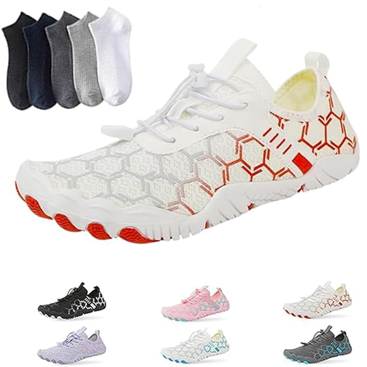 Hiking Womens Men, Pro Barefoot Shoes with Wide Toe Box, Healthy and Non-Slip Breathable Barefoot Shoes — view 3