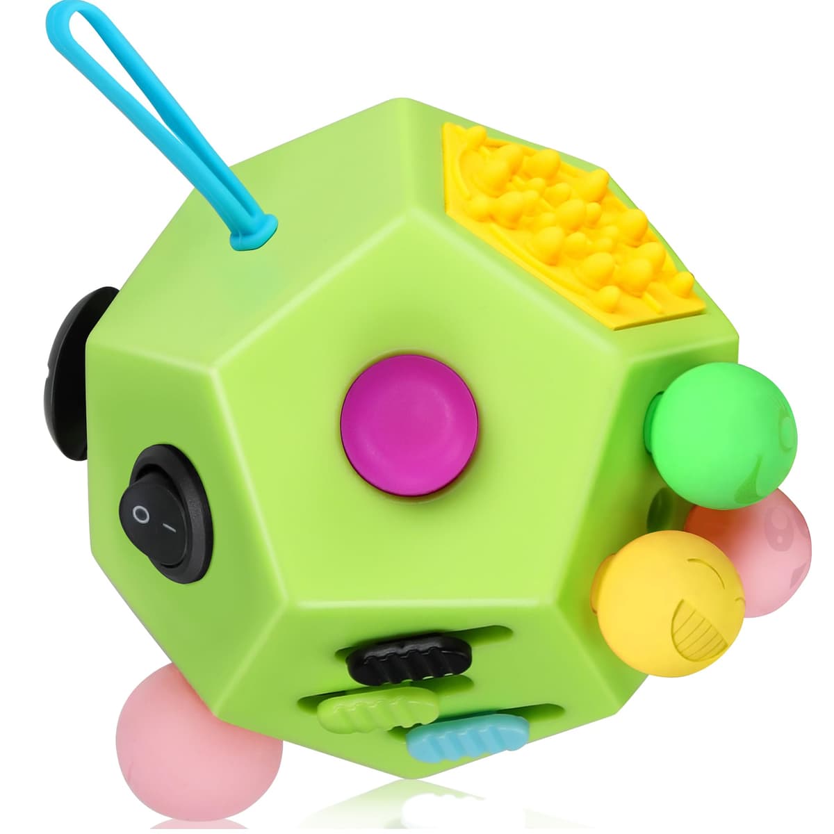 VCOSTORE Cubo Antiestrés Fidget de 12 Lados Original Fidget Toy para Adultos y Niños, Juego Sensorial para Autismo, Juego para Niños con TDAH