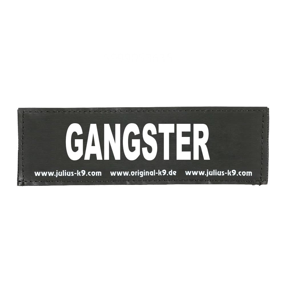 Julius-K9 Interchangeable Hook & Loop Patches, 1 pair, GANGSTER, Size: Small, Black