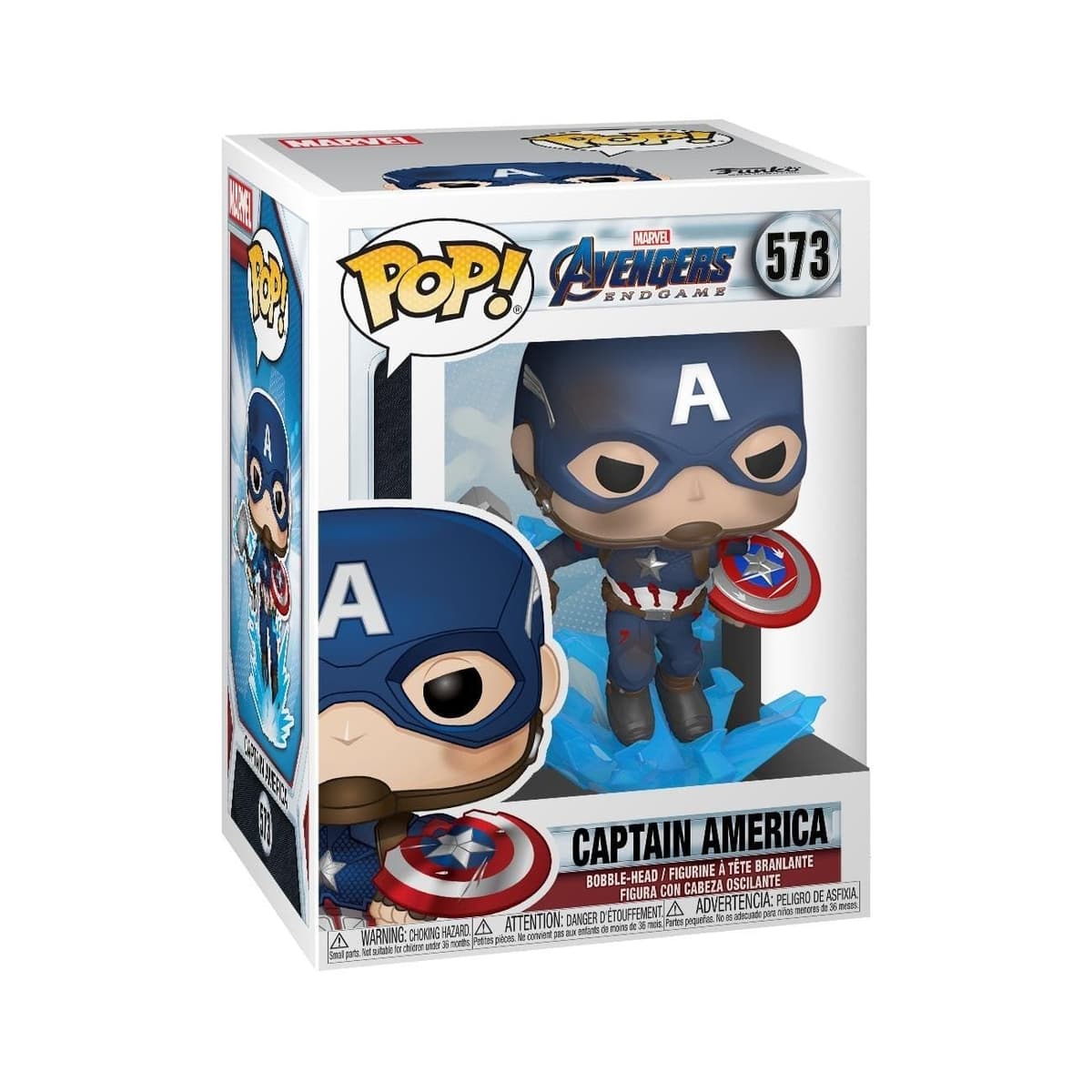 Funko Pop! Marvel: Avengers Endgame - Captain America with Broken Shield & Mjolnir - Figura de Vinilo Coleccionable - Idea de Regalo- Mercancia Oficial - Juguetes para Niños y Adultos