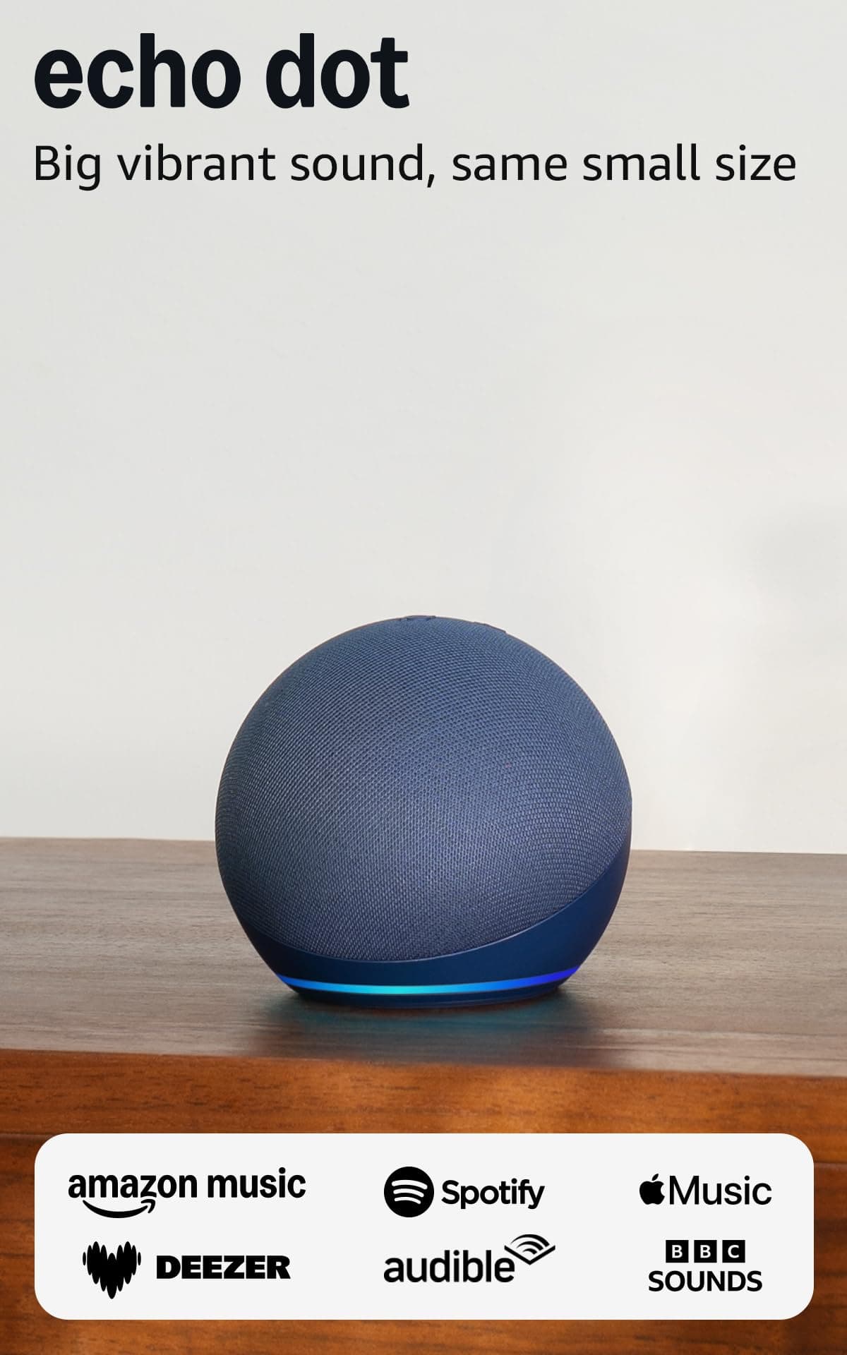 Echo Dot (Newest gen) | Bluetooth smart speaker with big vibrant sound and Wi-Fi | Deep Sea Blue, with Alexa+ Early Access