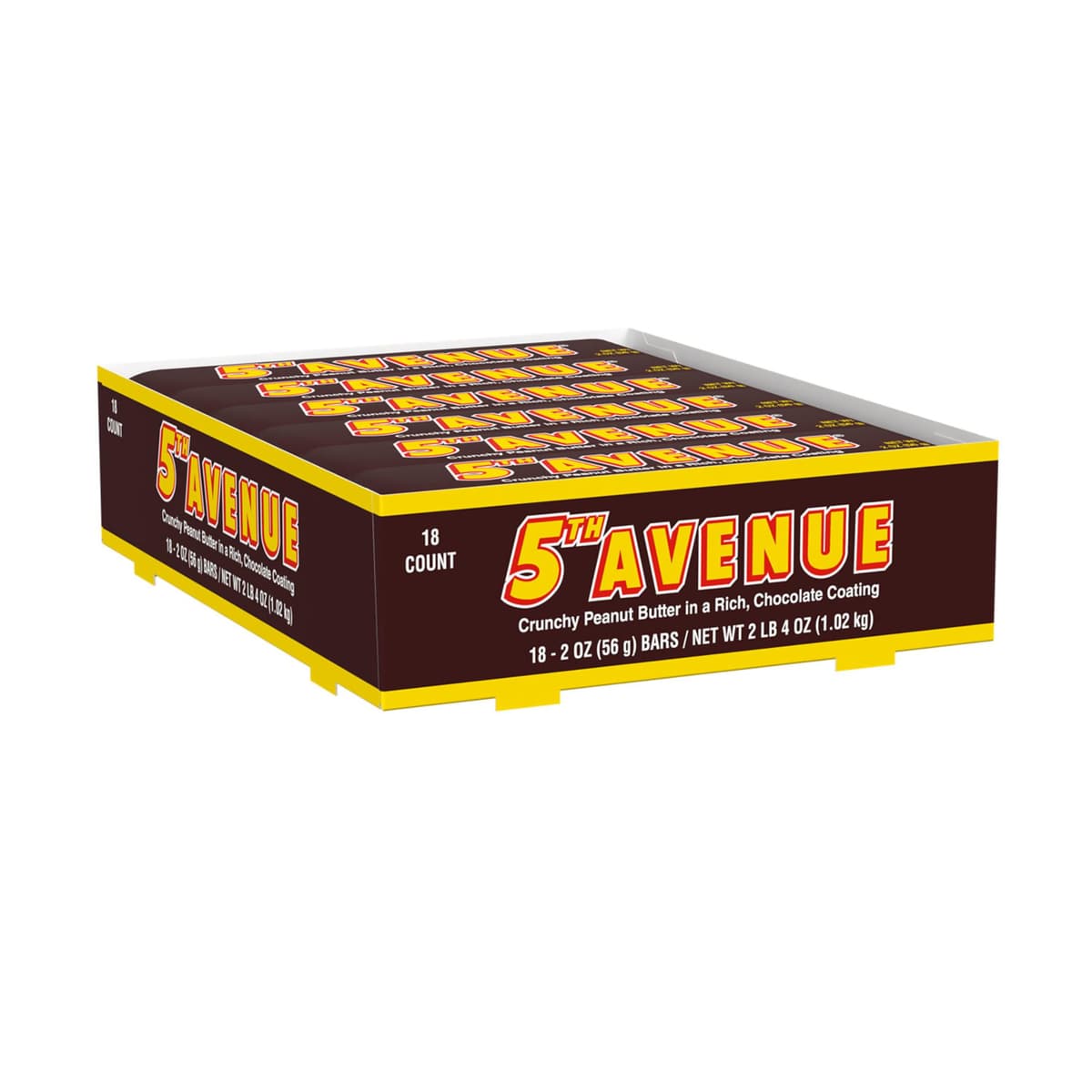 5TH AVENUE Crunchy Peanut Butter and Rich Chocolate King Size Candy, 3.4 oz Bar — view 2