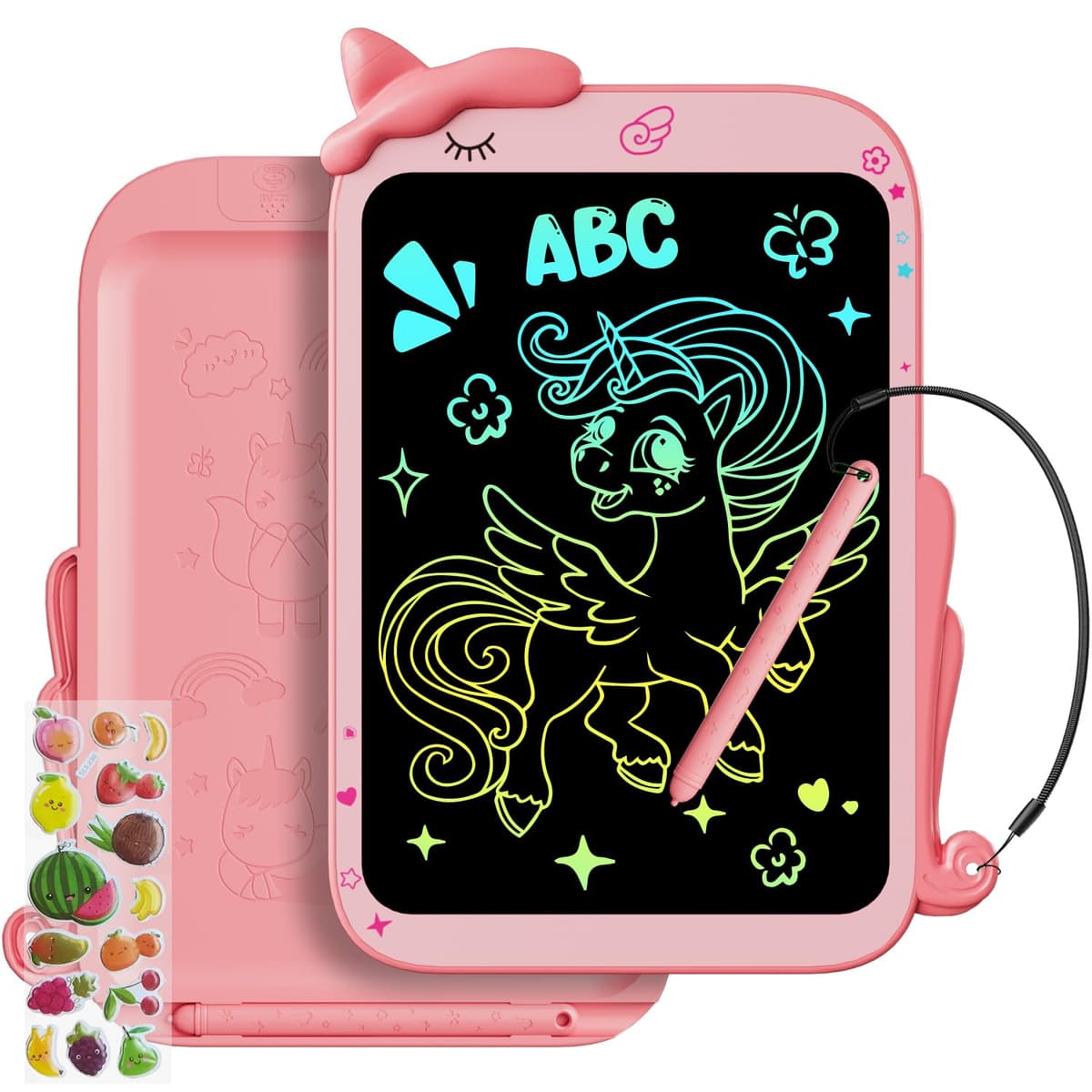 2026 Nueva 10 Pulgadas Tableta de Escritura LCD, Electight Portátil Tablet Escritura Pantalla Colorido Infantil con Borrable y Bloqueo Función, Reutilizables, para Notas, Memo, Escuela, Oficina (Rosa)