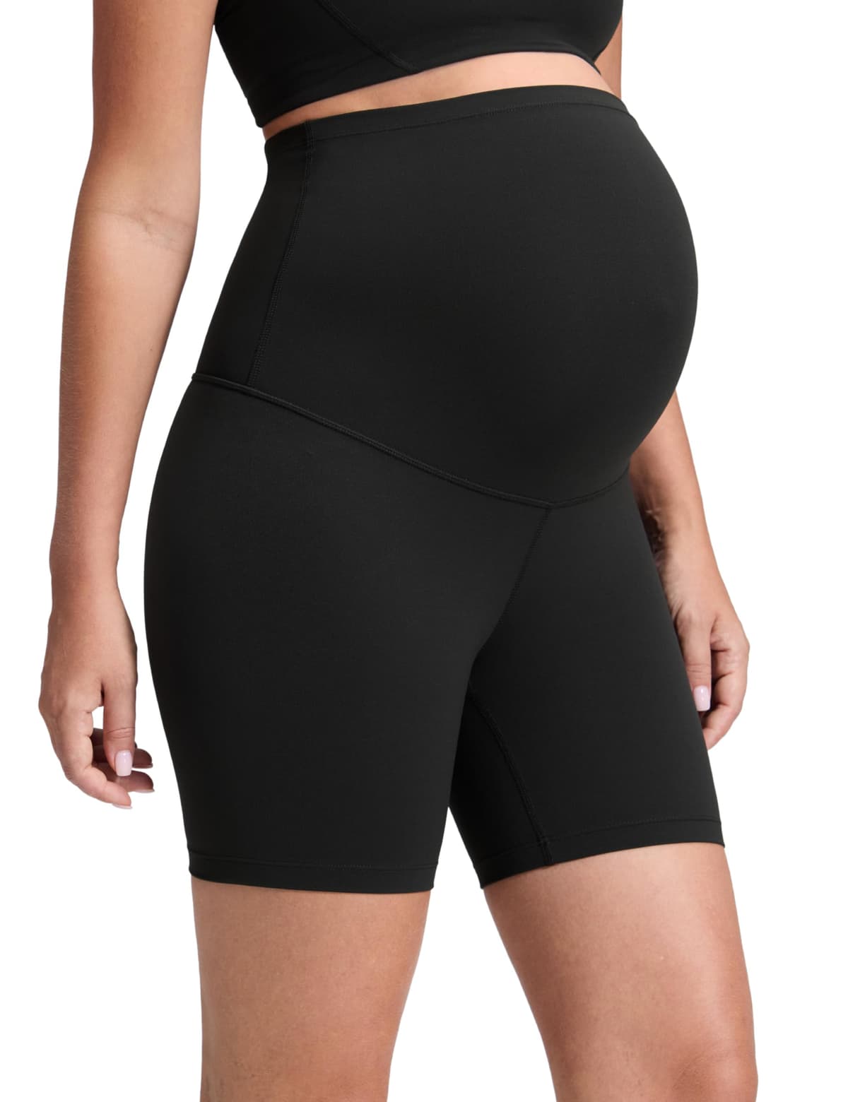 CRZ YOGA Women's Butterluxe Maternity Shorts Over The Belly - 4"/6"/8" Over Bump Yoga Sports Biker Shorts Pregnancy Leggings