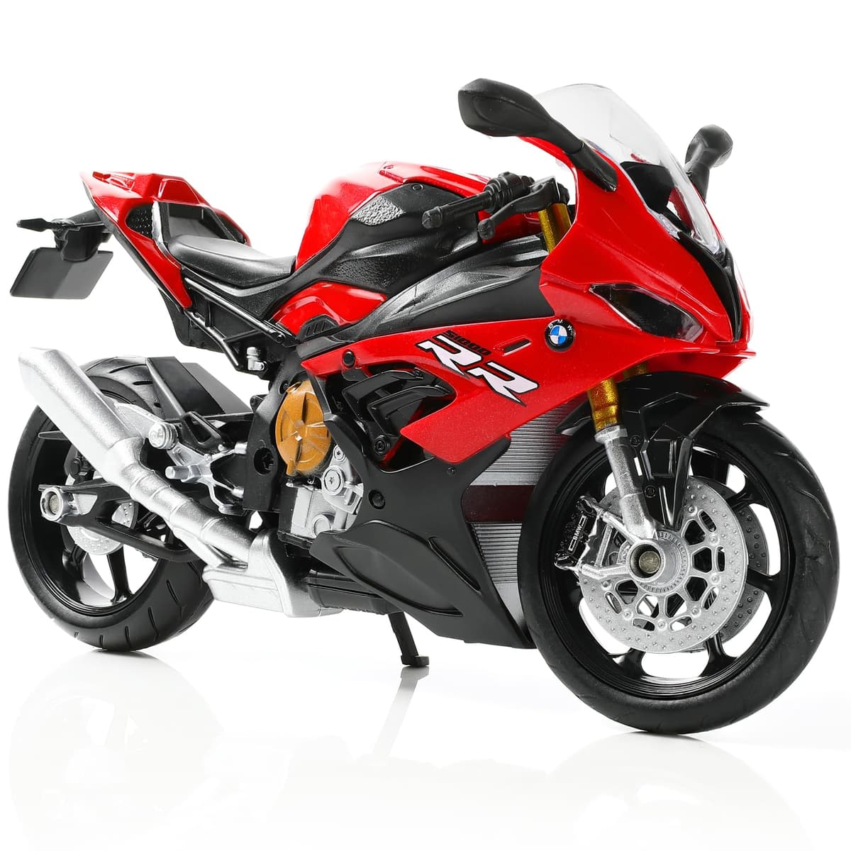 1/12 S1000RR Motorcycle Model Toy - Mini Alloy Metal Diecast Red Sport Racing Collection Gift for Men, Kids, Boys