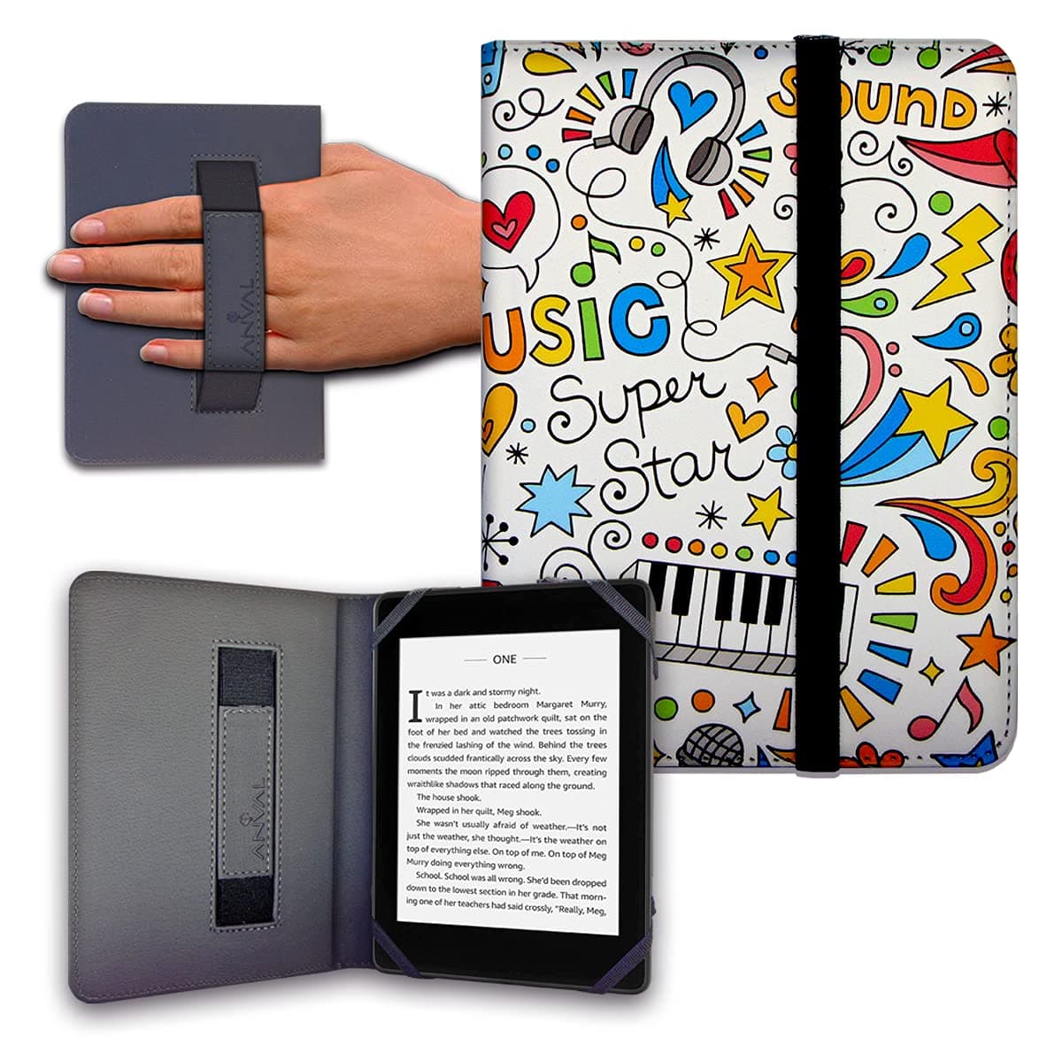 Funda para Libro electrónico eReader eBook de 6 Pulgadas - Woxter, Tagus, BQ, Energy, SPC, Inves, Papyre, Wolder, Nolim - 6" Universal - elástico (11)