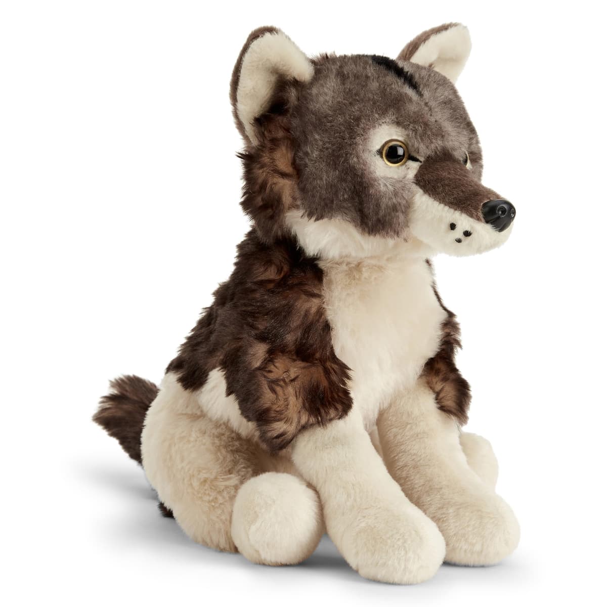Zappi Co William the Grey Wolf Plush Toy Timber Wolf (22cm) - Soft, Cuddly, 100% Recycled - Loyal Pack Companion