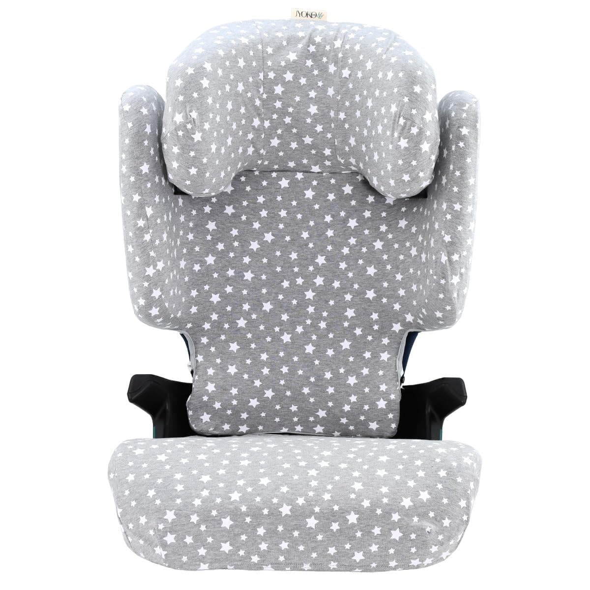 JYOKO KIDS Funda compatible con Romer Kidfix (Romer Kidfix M I-SIZE, WHITE STAR)