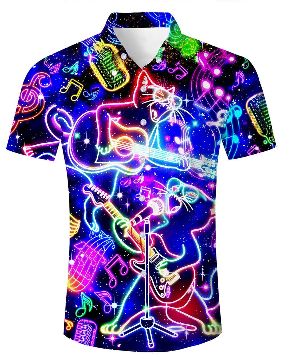 ALISISTER Mens Hawaiian Shirt 3D Print Casual Button Down Ugly Shirts Beach Holiday Aloha Short Sleeve Shirt